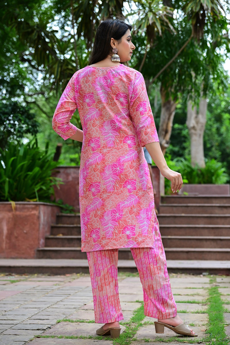 Classic Printed Pure Cotton Kurta, Palazzo and Dupatta Set for Festive wear