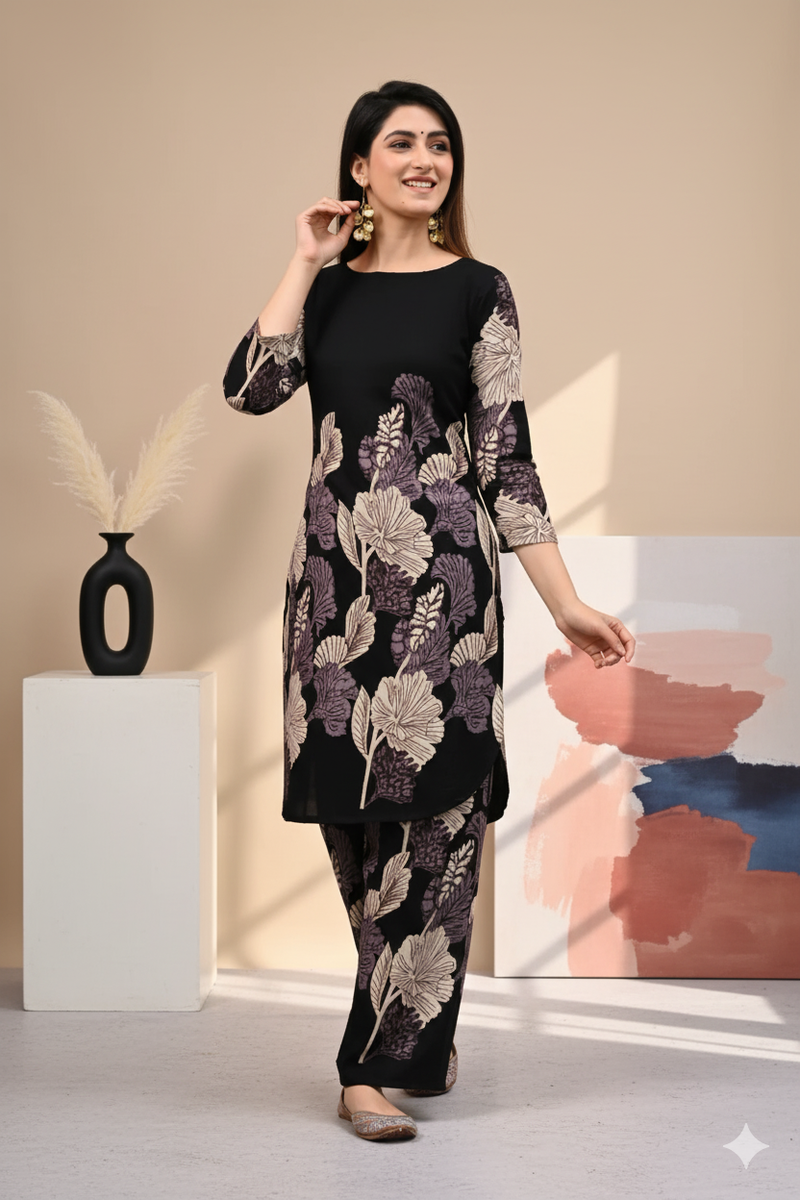 Classic Printed Coord Set for Daily and Casual Wear