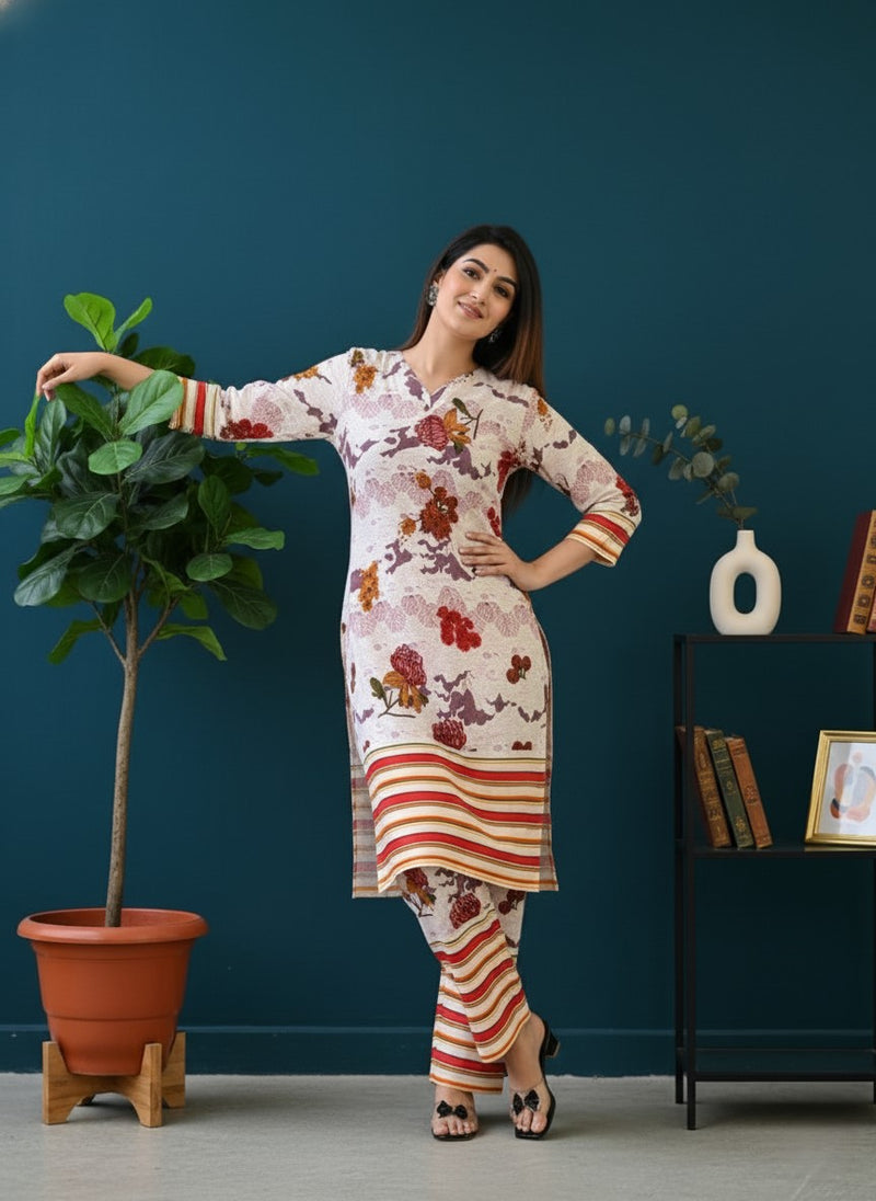 Classic Printed Coord Set for Daily and Casual Wear