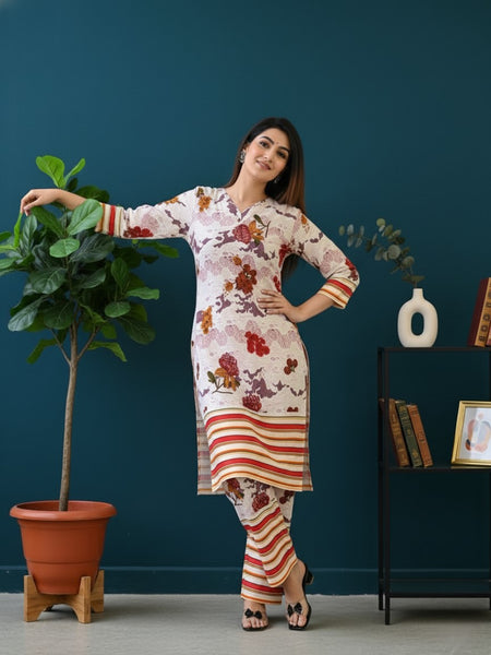 Classic Printed Coord Set for Daily and Casual Wear