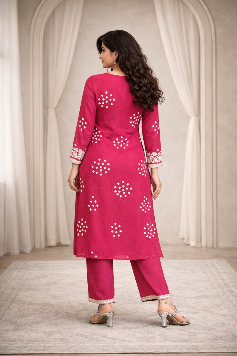 Classic Embroidered Coord Set for Daily and Casual Wear