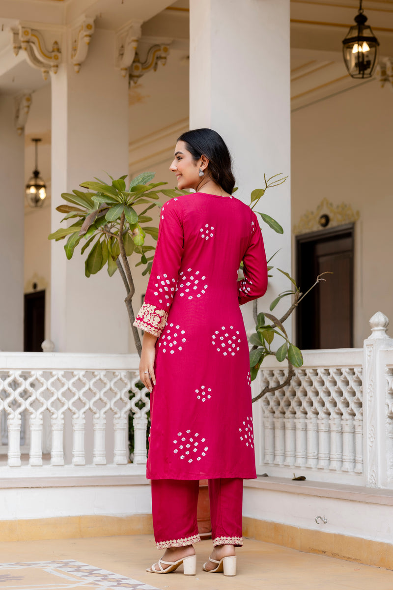 Classic Embroidered Coord Set Back