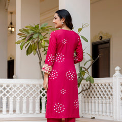 Classic Embroidered Coord Set Back