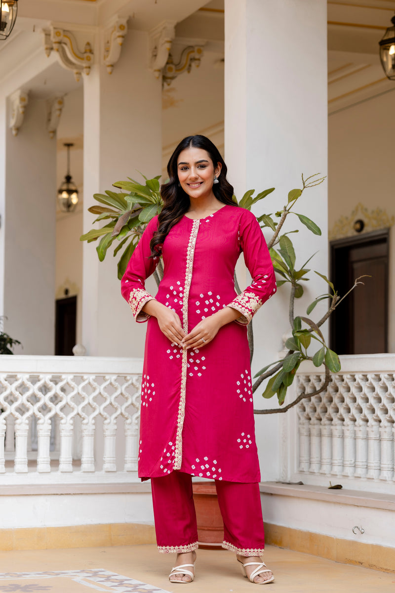 Classic Embroidered Coord Set Front 