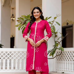 Classic Embroidered Coord Set Front 