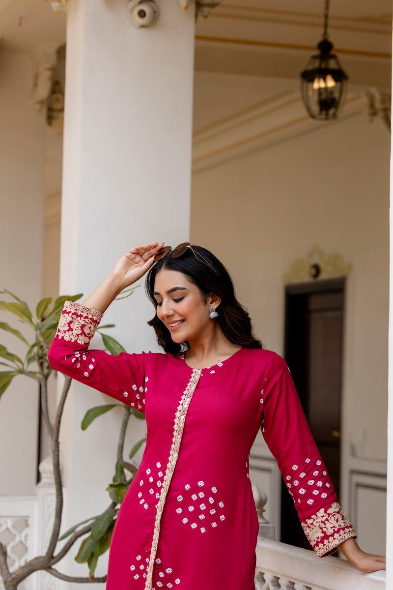 Classic Embroidered Coord Set Front