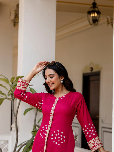 Classic Embroidered Coord Set Front