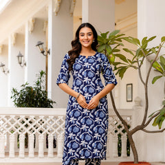 Classic blue coord set front view
