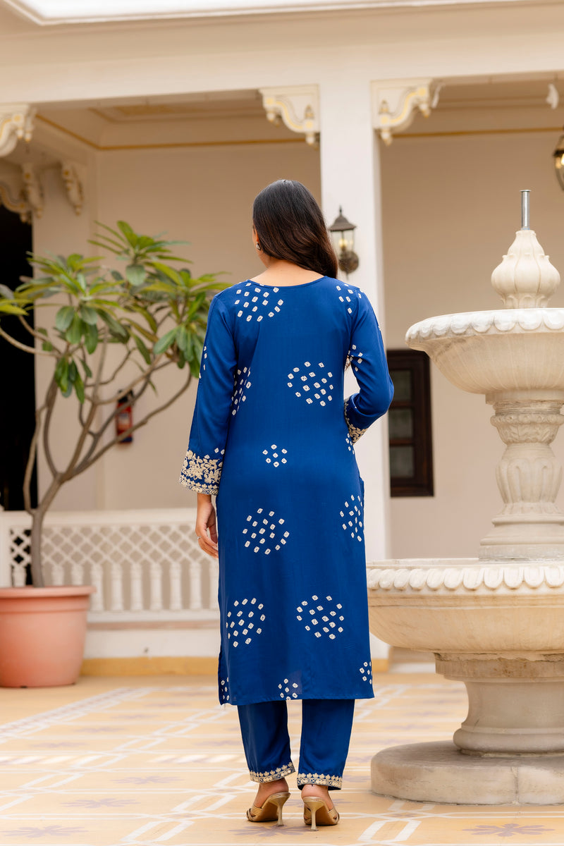 Classic Embroidered Co-ord Set Back