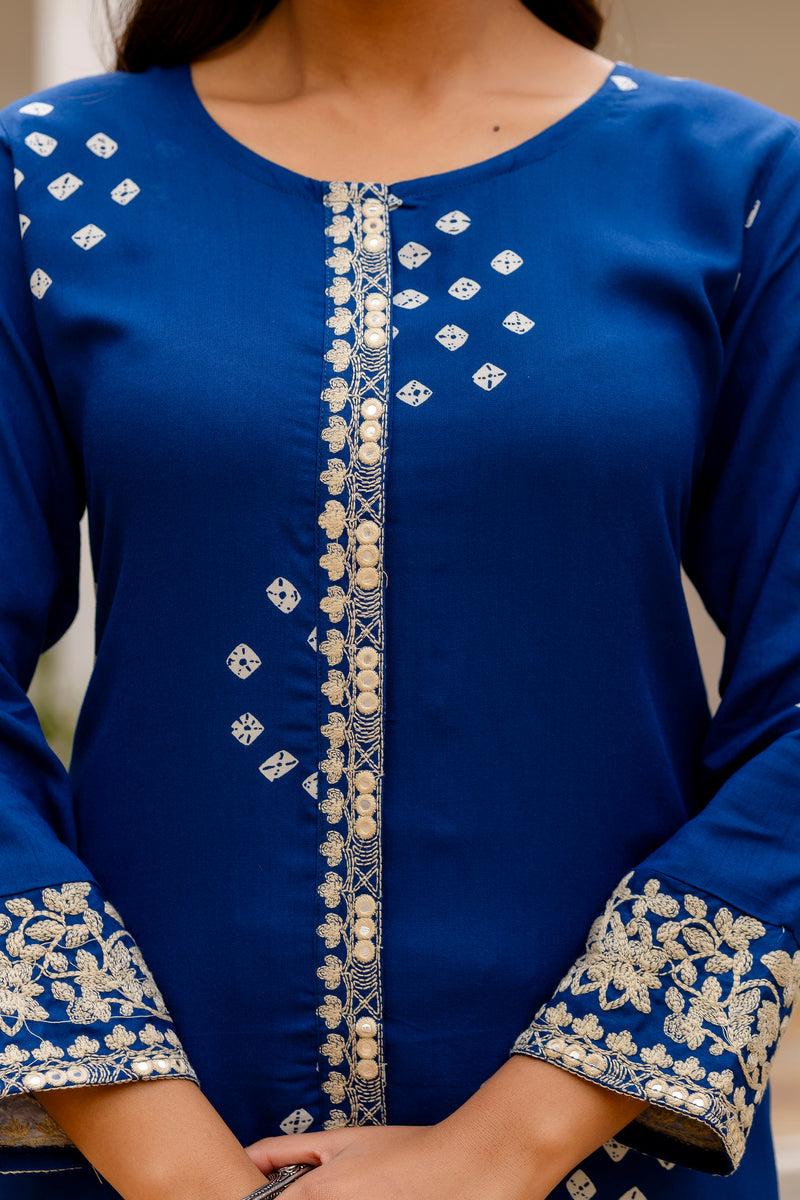 Classic Embroidered Co-ord Set Close View