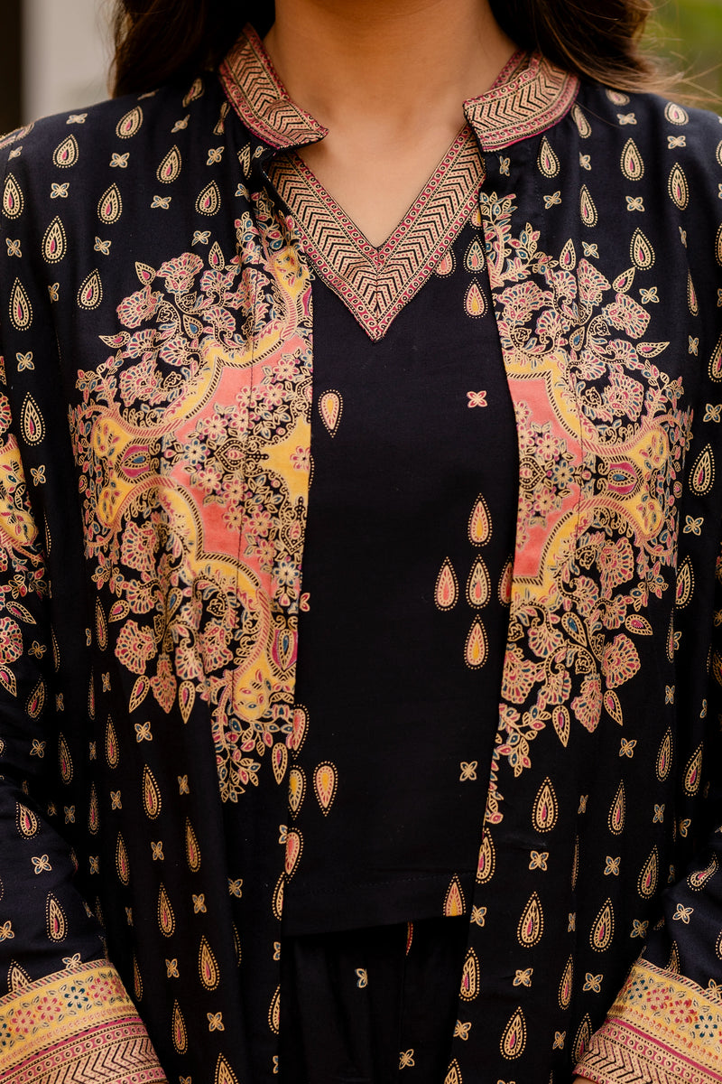 Trendy black coord set casual wear
