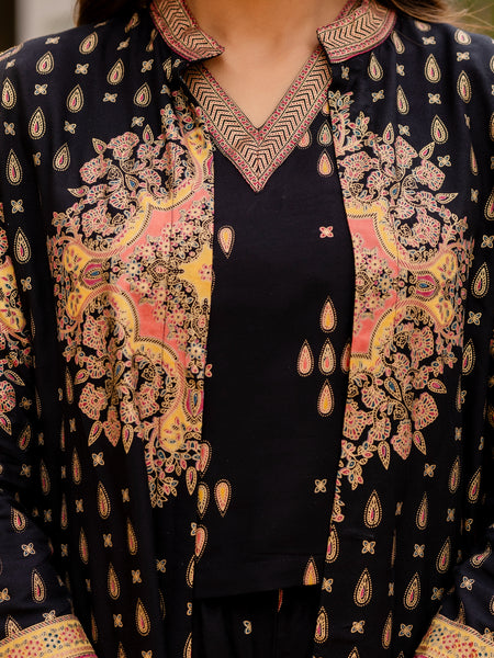 Trendy black coord set casual wear
