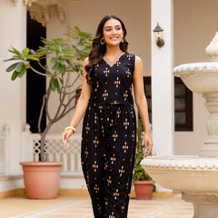 Trendy black coord set casual wear
