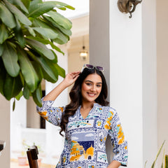 Classic Printed Coord Set Close View