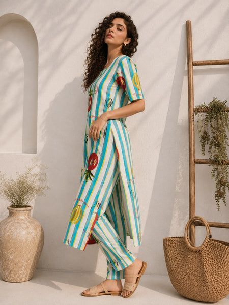 Classic Printed Coord Set for Daily and Casual Wear