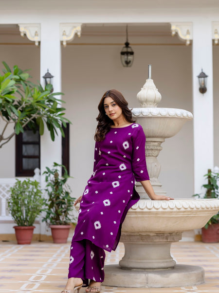 Classic Printed Coord Set for Daily and Casual Wear