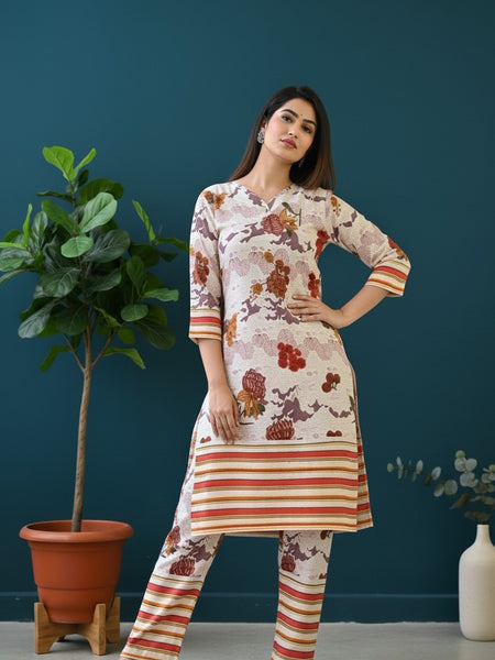 Classic Printed Coord Set for Daily and Casual Wear