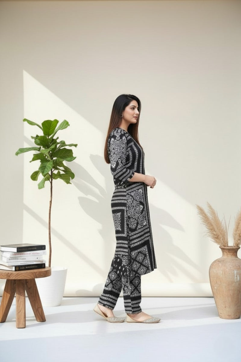 Classic Printed Coord Set for Daily and Casual Wear