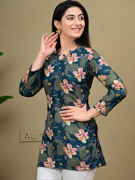 Short Length Full-sleeve Kurti with Corset Back Dori