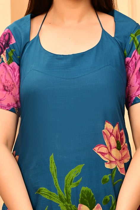 Trendy Printed Coord Set with Short Kurti and Palazzo