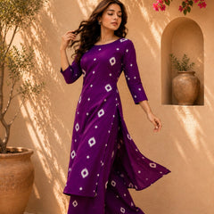 Classic Printed Coord Set for Daily and Casual Wear