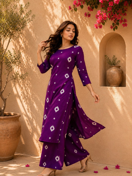 Classic Printed Coord Set for Daily and Casual Wear