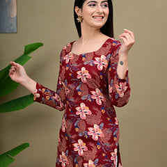 Short Length Full-sleeve Kurti with Corset Back Dori