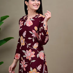 Short Length Full-sleeve Kurti with Corset Back Dori