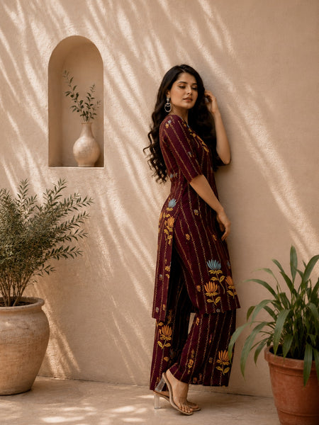 Classic Printed Coord Set for Daily and Casual Wear