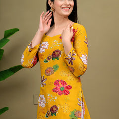 Short Length Full-sleeve Kurti with Corset Back Dori