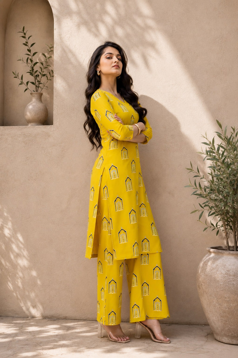 Classic Printed Coord Set for Daily and Casual Wear