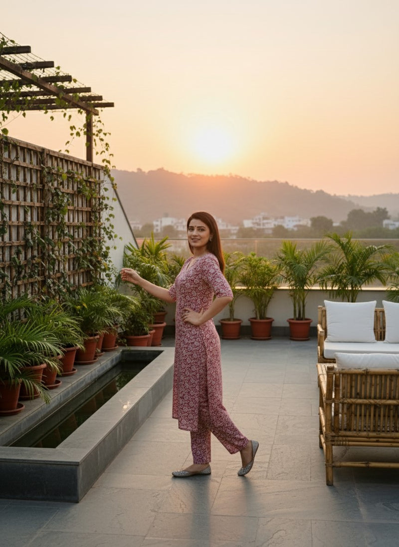 Classic Printed Coord Set for Daily and Casual Wear