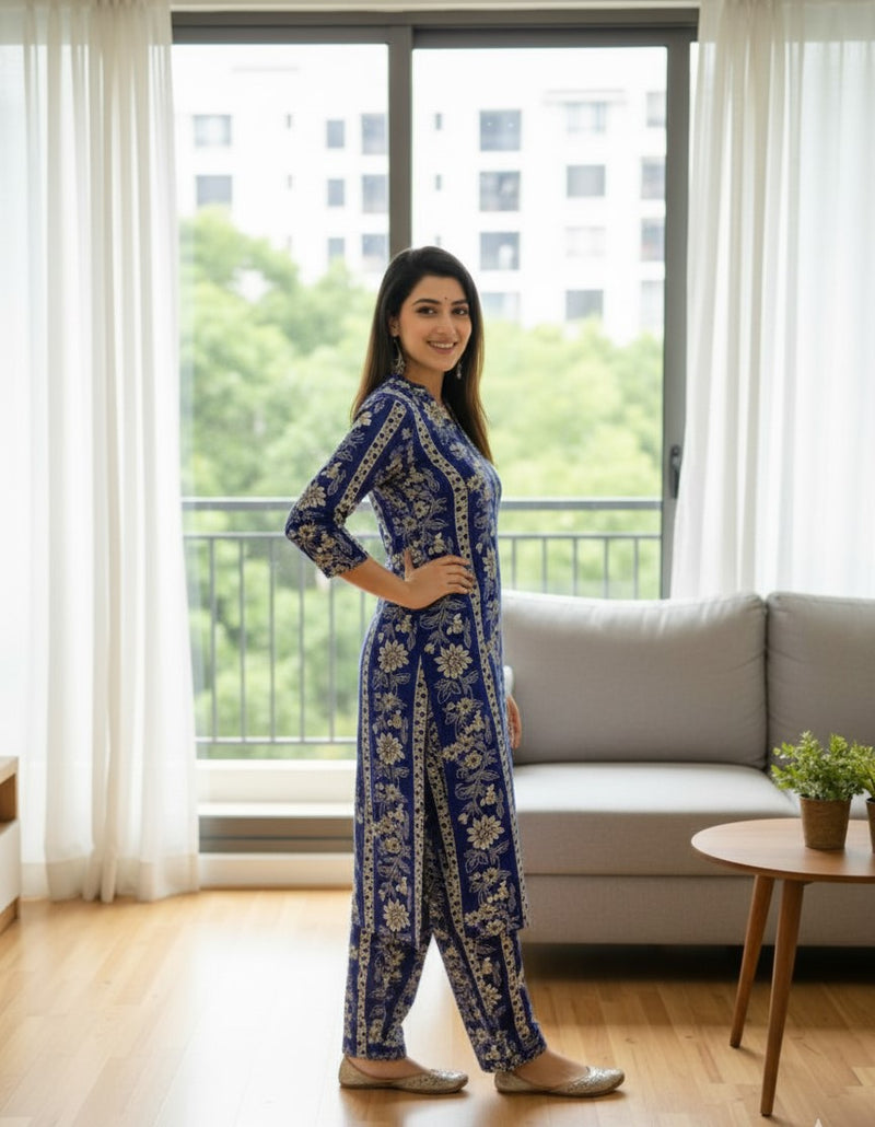 Classic Printed Coord Set for Daily and Casual Wear