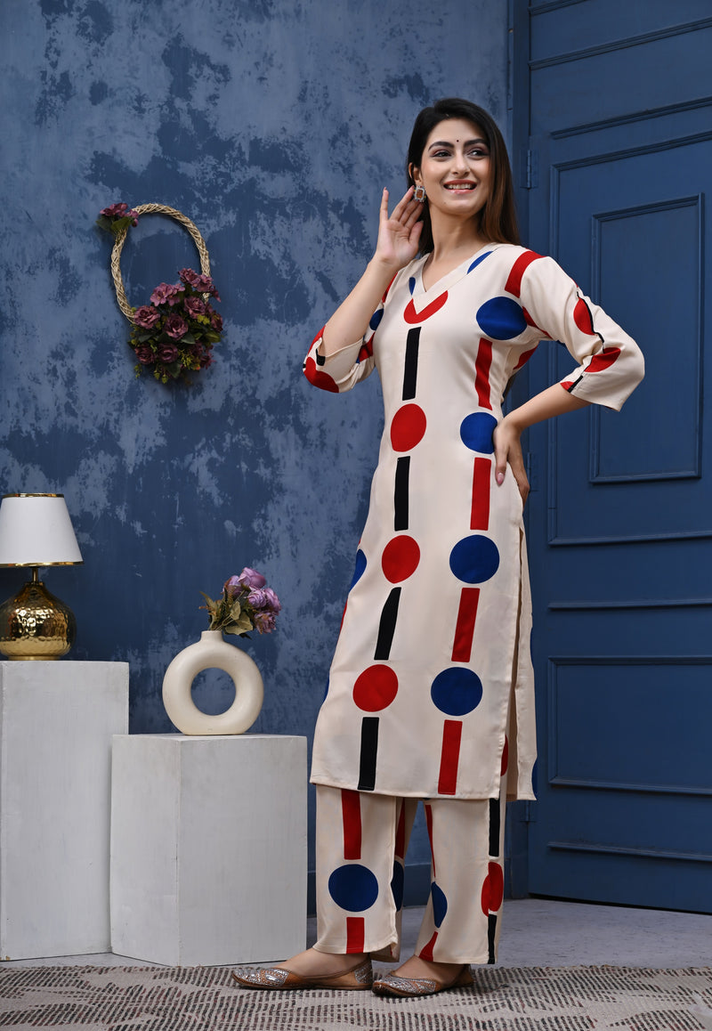 Classic Printed Coord Set for Daily and Casual Wear