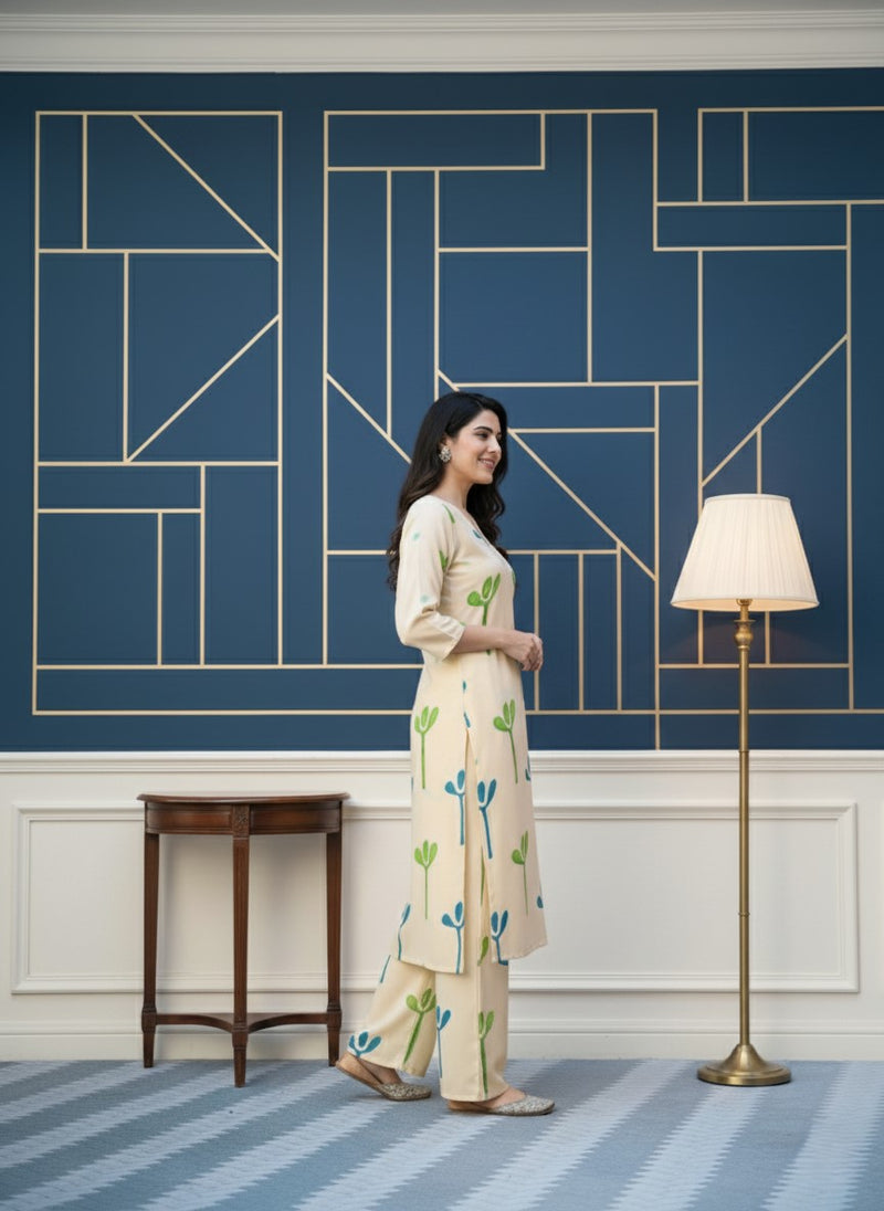 Classic Printed Coord Set for Daily and Casual Wear