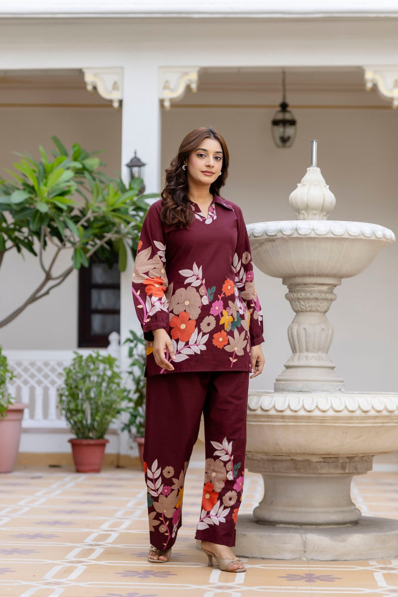 Classic Printed Coord Set for Daily and Casual Wear