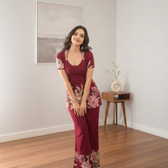 Trendy Printed Coord Set with Short Kurti and Palazzo