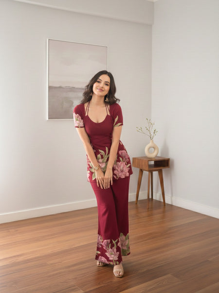 Trendy Printed Coord Set with Short Kurti and Palazzo