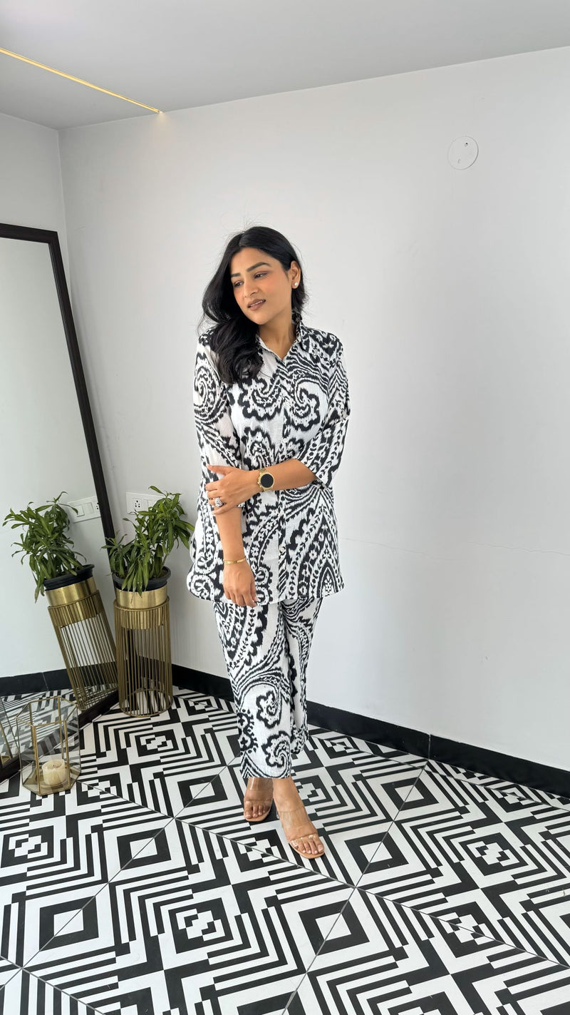 Classic Printed Coord Set for Daily and Casual Wear