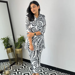 Classic Printed Coord Set for Daily and Casual Wear