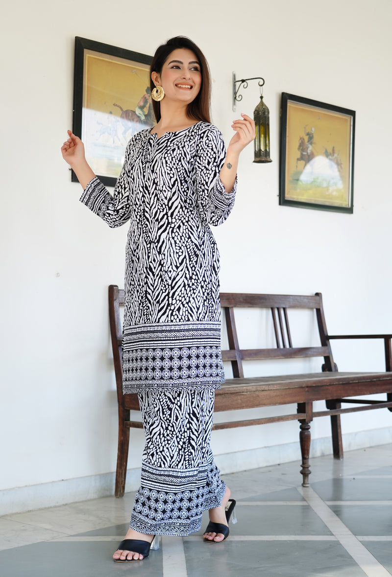 Classic Printed Coord Set for Daily and Casual Wear