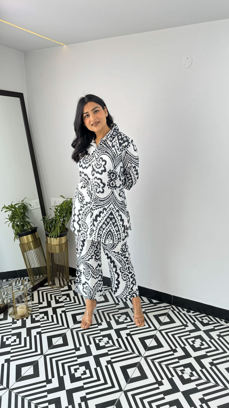 Classic Printed Coord Set for Daily and Casual Wear