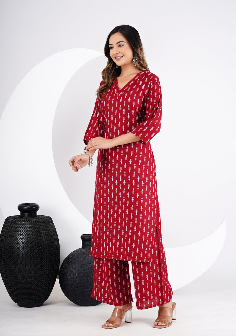 Classic Printed Coord Set for Daily and Casual Wear