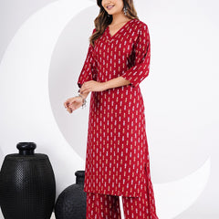 Classic Printed Coord Set for Daily and Casual Wear