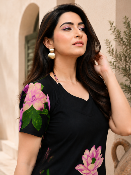Trendy Printed Coord Set with Short Kurti and Palazzo