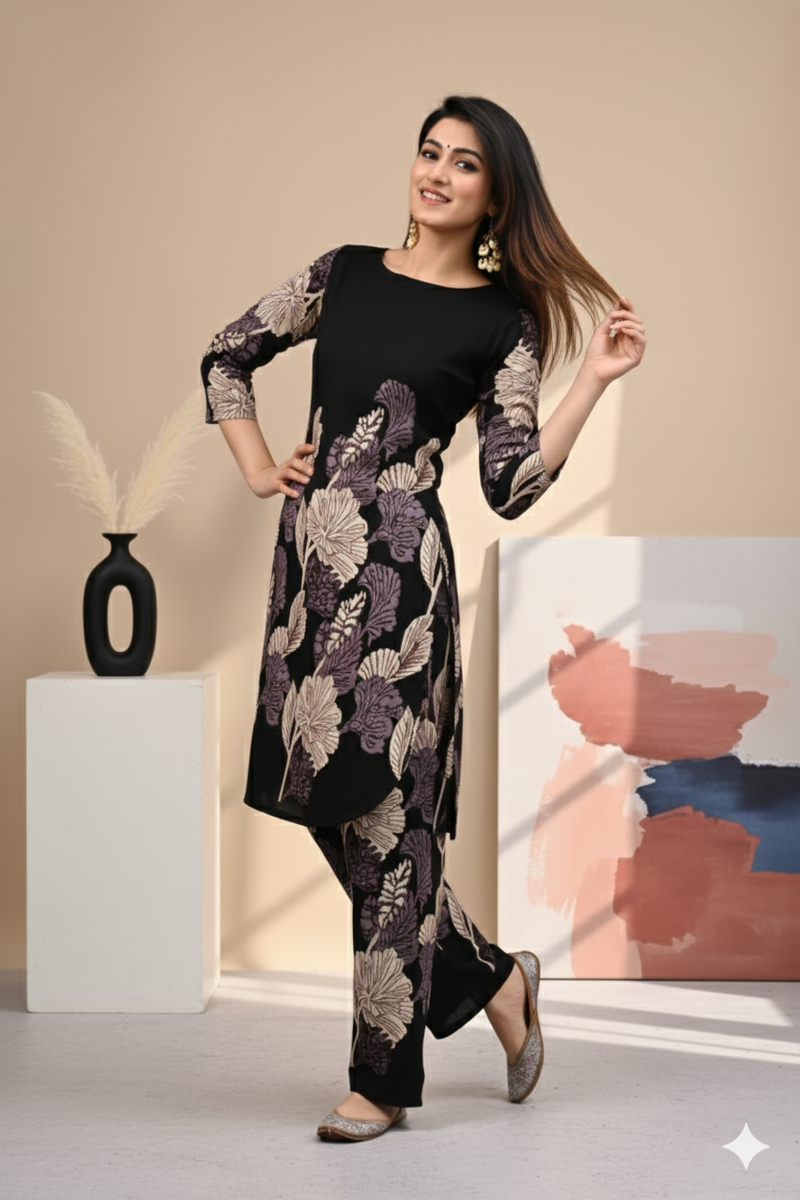 Classic Printed Coord Set for Daily and Casual Wear