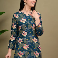 Short Length Full-sleeve Kurti with Corset Back Dori