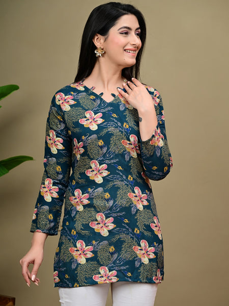 Short Length Full-sleeve Kurti with Corset Back Dori