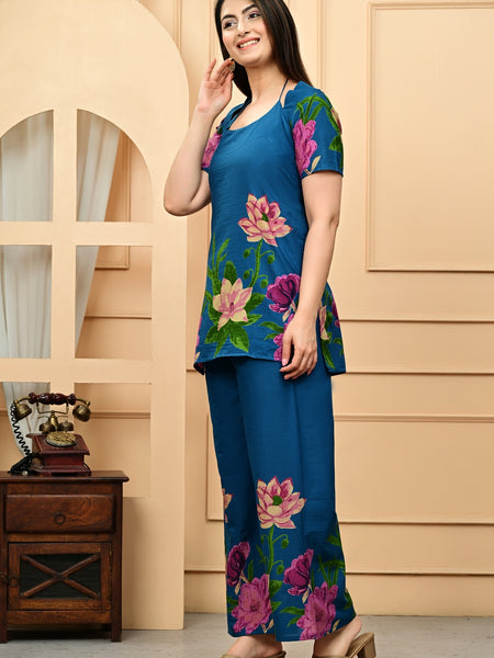 Trendy Printed Coord Set with Short Kurti and Palazzo