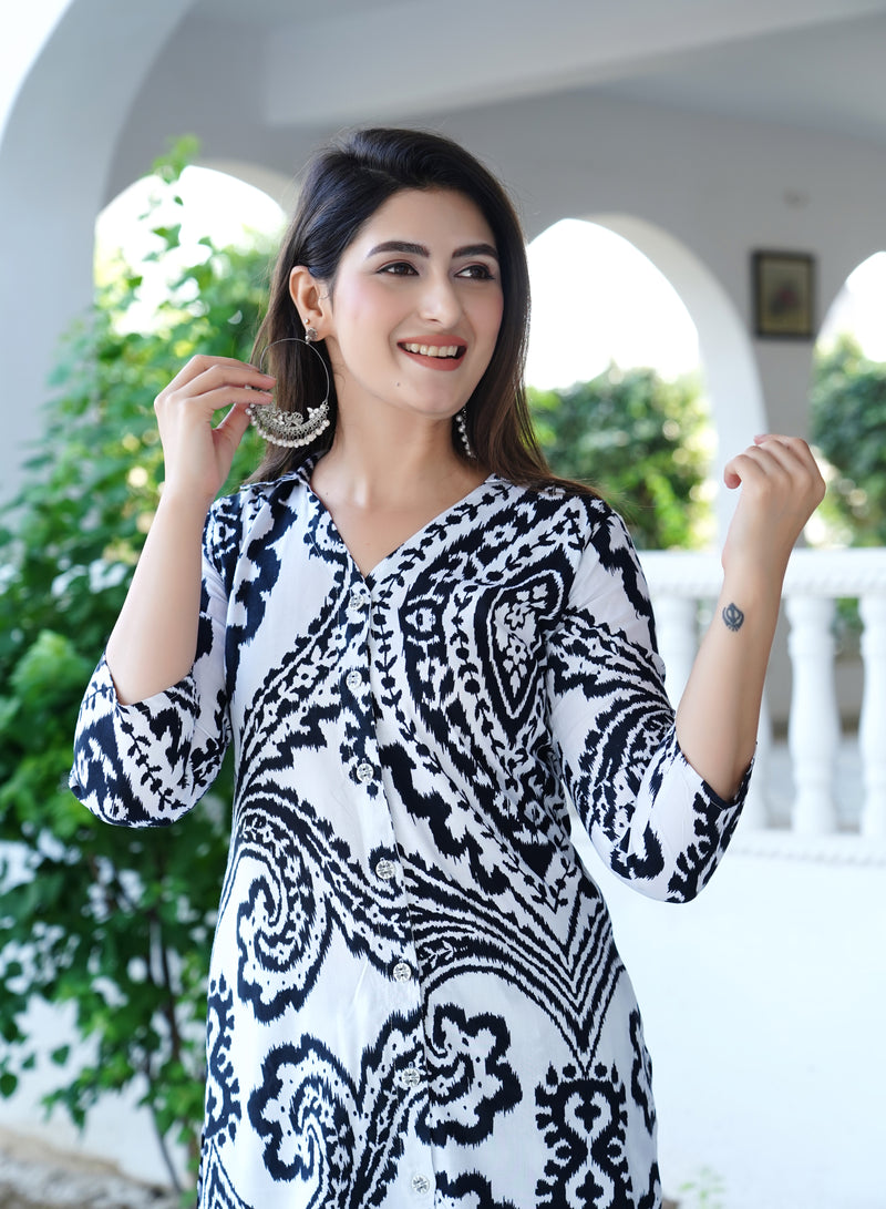 Classic Printed Coord Set for Daily and Casual Wear